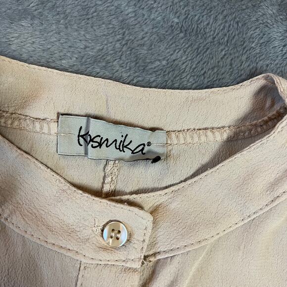 Kosmika Crewneck 3/4 Dolman Sleeve Quarter Button Up Blouse Size Small - Picture 4 of 7